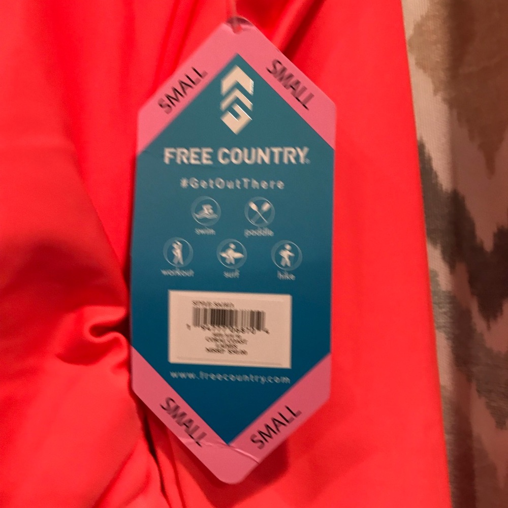 Brand New Free Country Womans Top Partial Down Zipper Long Sleeve Elastic Side S - Picture 4 of 4